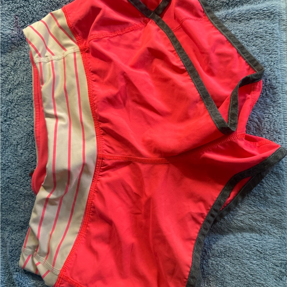 lululemon athletica Red and White Athletic Shorts